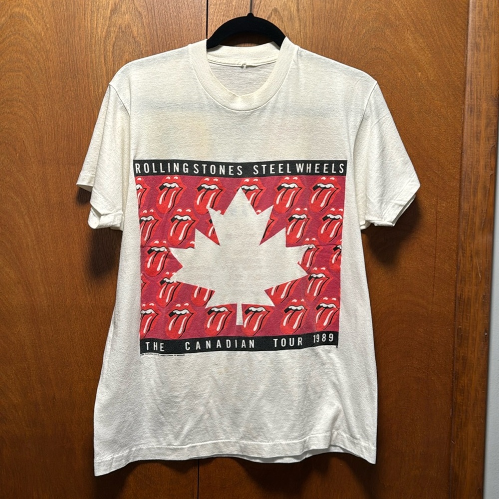 Vintage Rolling Stones Steel Wheels 1989 Tour shirt.